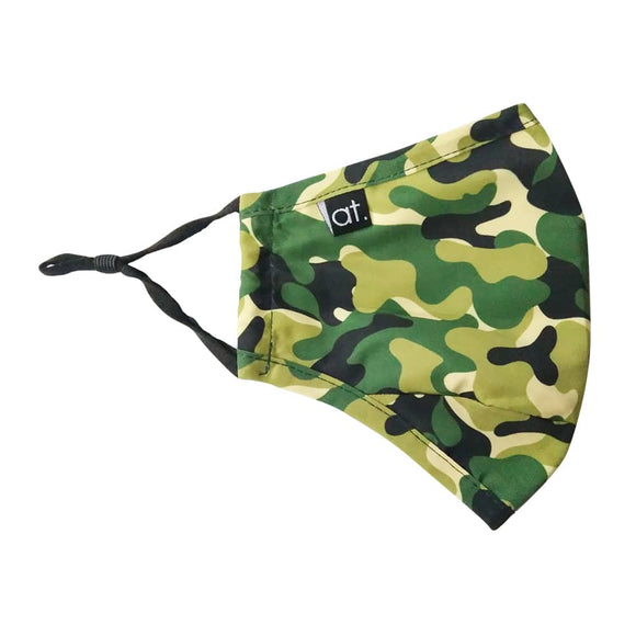 Face Mask Adult 3 Ply Washable Camo Green
