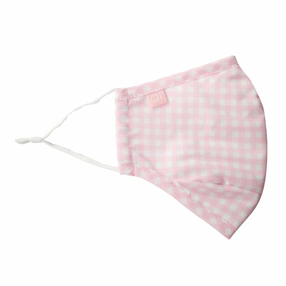 Face Mask Adult 3 Ply Washable Pink Gingham