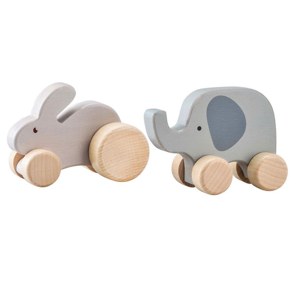Wooden Animal Car: Elephant, Bunny or Duck