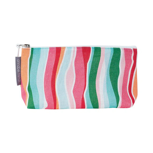 Linen Cosmetic Bag Small Sherbet Ribbons