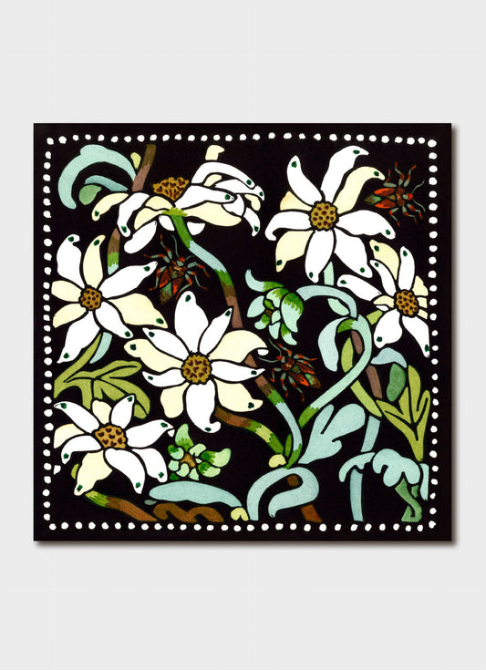 Kit Hiller Greeting Card Flannel Flowers