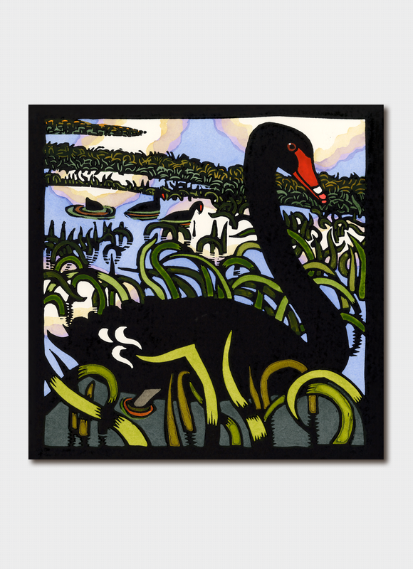 Kit Hiller Greeting Card Black Swan