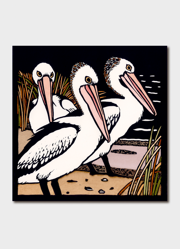 Kit Hiller Greeting Card Pelicans