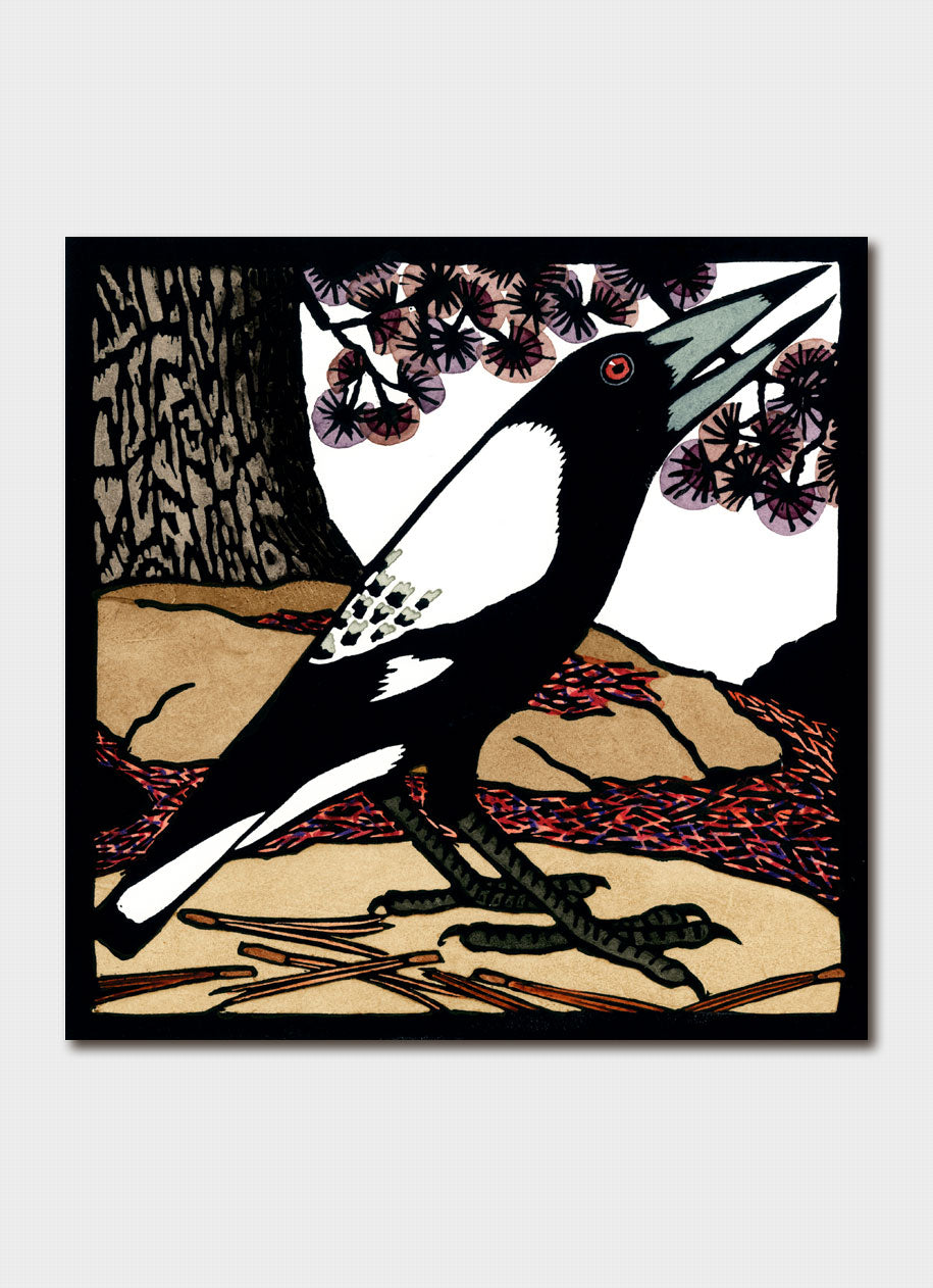 Kit Hiller Greeting Card Magpie
