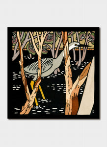 Kit Hiller Greeting Card White-Faced Heron