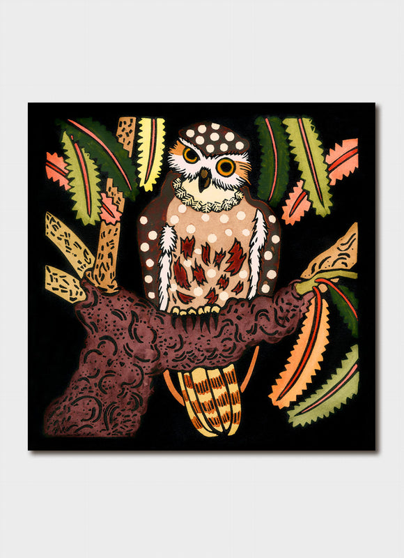 Kit Hiller Greeting Card Boobook Owl