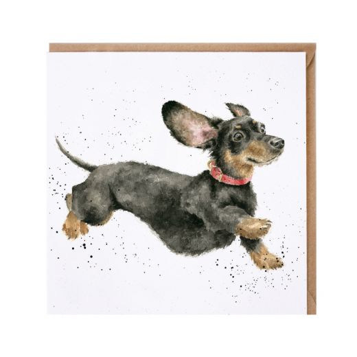 Wrendale Country Set Greeting Card That Friday Feeling Sausage Dog