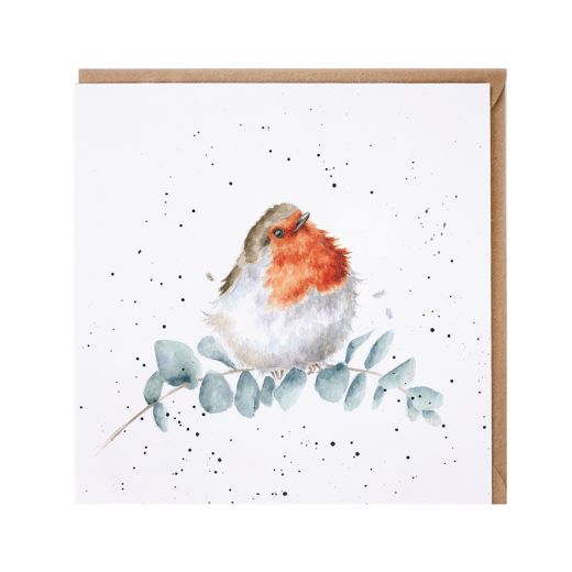 Wrendale Country Set Greeting Card Eucalyptus Robin Red Breast Bird