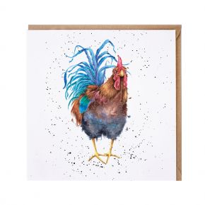 Wrendale Country Set Greeting Card Colours Of The Rainbow Rooster