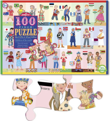eeBoo 100pc Jigsaw Puzzle Children of the World