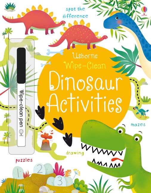 Dinosaur Activities Wipe Clean Usborne Soft Cover Activity Book