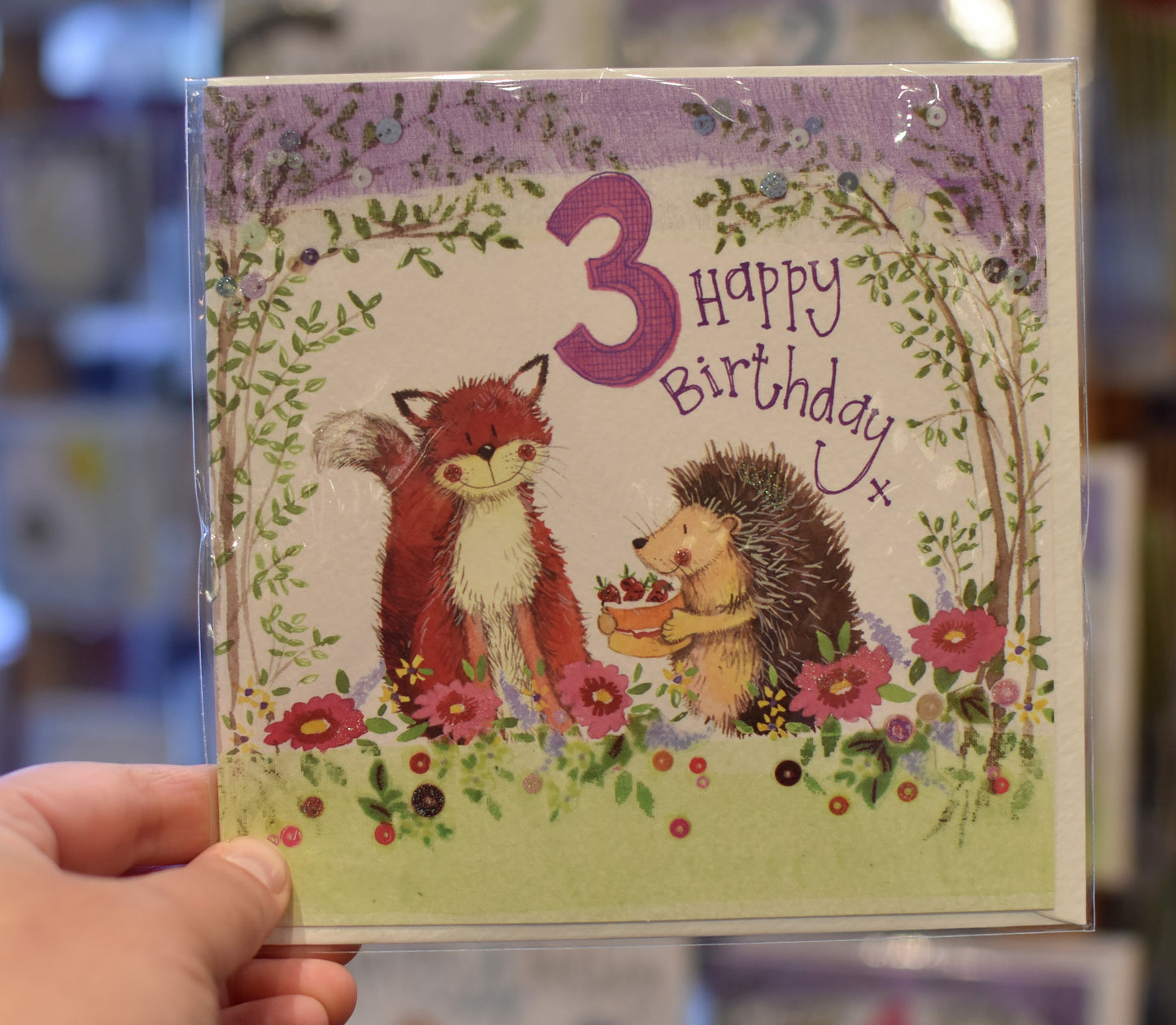Alex Clark Greeting Card 3 Year Old Woodland Birthday