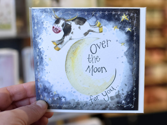 Alex Clark Greeting Card Moon And Starlight Small