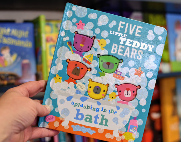 Five Little Teddy Bears Splashing In The Bath Board Book