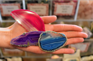 Agate Slice Dyed Medium Size 1