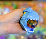 Squeezy Dinosaur Head Filled with Gel Orbs Sensory Toy