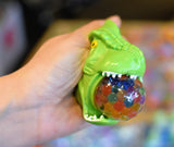 Squeezy Dinosaur Head Filled with Gel Orbs Sensory Toy