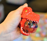 Squeezy Dinosaur Head Filled with Gel Orbs Sensory Toy