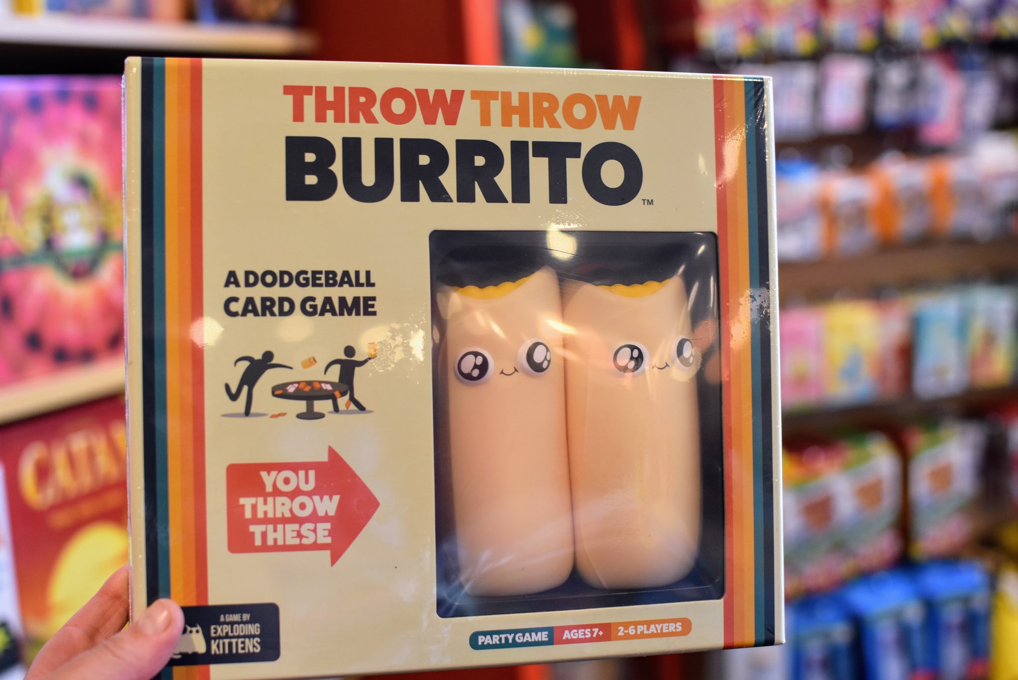 Throw Throw Burrito by Exploding Kittens a Dodgeball Party Game, Ages 7 and  up, 2-6 Players