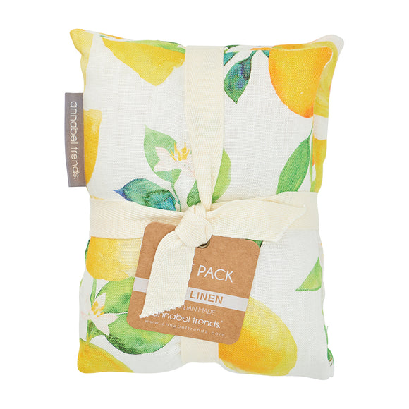 Linen Heat Pack Pillow Amalfi Citrus