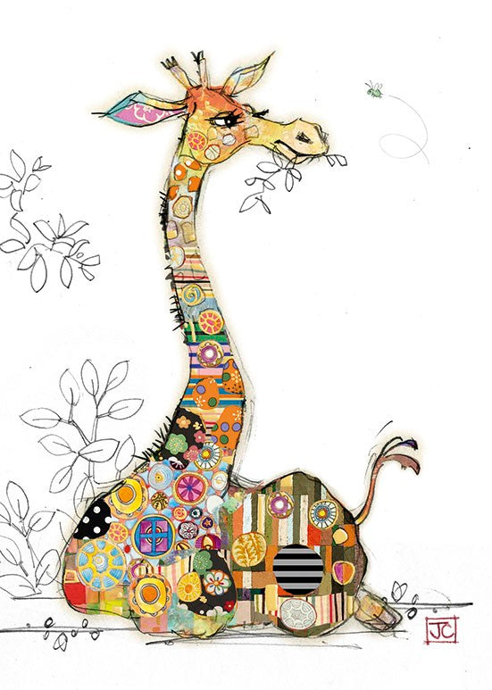 Bug Art Greeting Card Kooks Gerry Giraffe