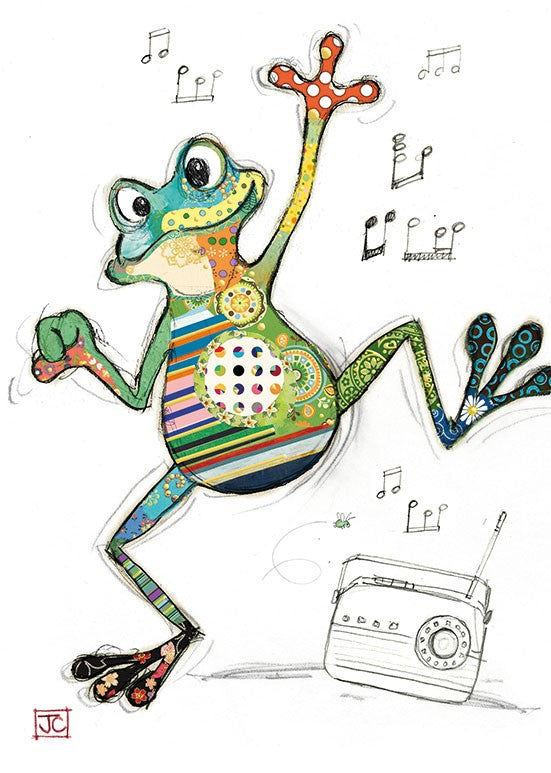 Bug Art Greeting Card Freddy Frog
