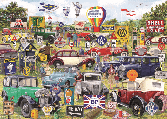 Gibsons 1000pc Jigsaw Puzzle Motoring Memorabilia