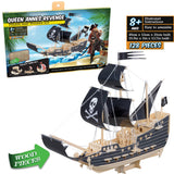 Heebie Jeebies Queen Anne s Revenge Pirate Ship Wooden Boat Construction Kit