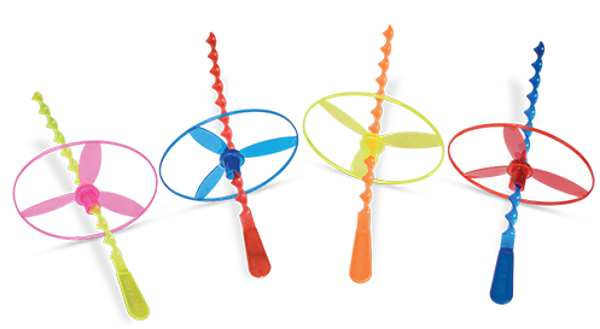 Heebie Jeebies Helicopter Straw Flying Wing Spin and Fly Toy