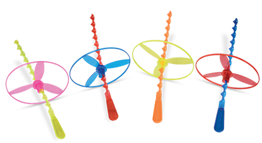 Heebie Jeebies Helicopter Straw Flying Wing Spin and Fly Toy