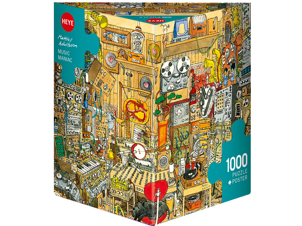 Heye Triangular 1000pc Jigsaw Puzzle Music Maniac Mattias Adolfsson