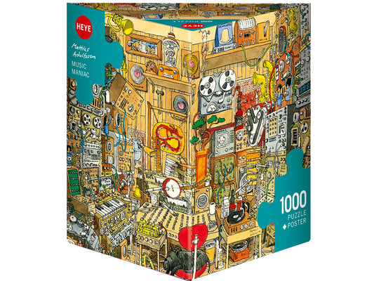 Heye Triangular 1000pc Jigsaw Puzzle Music Maniac Mattias Adolfsson