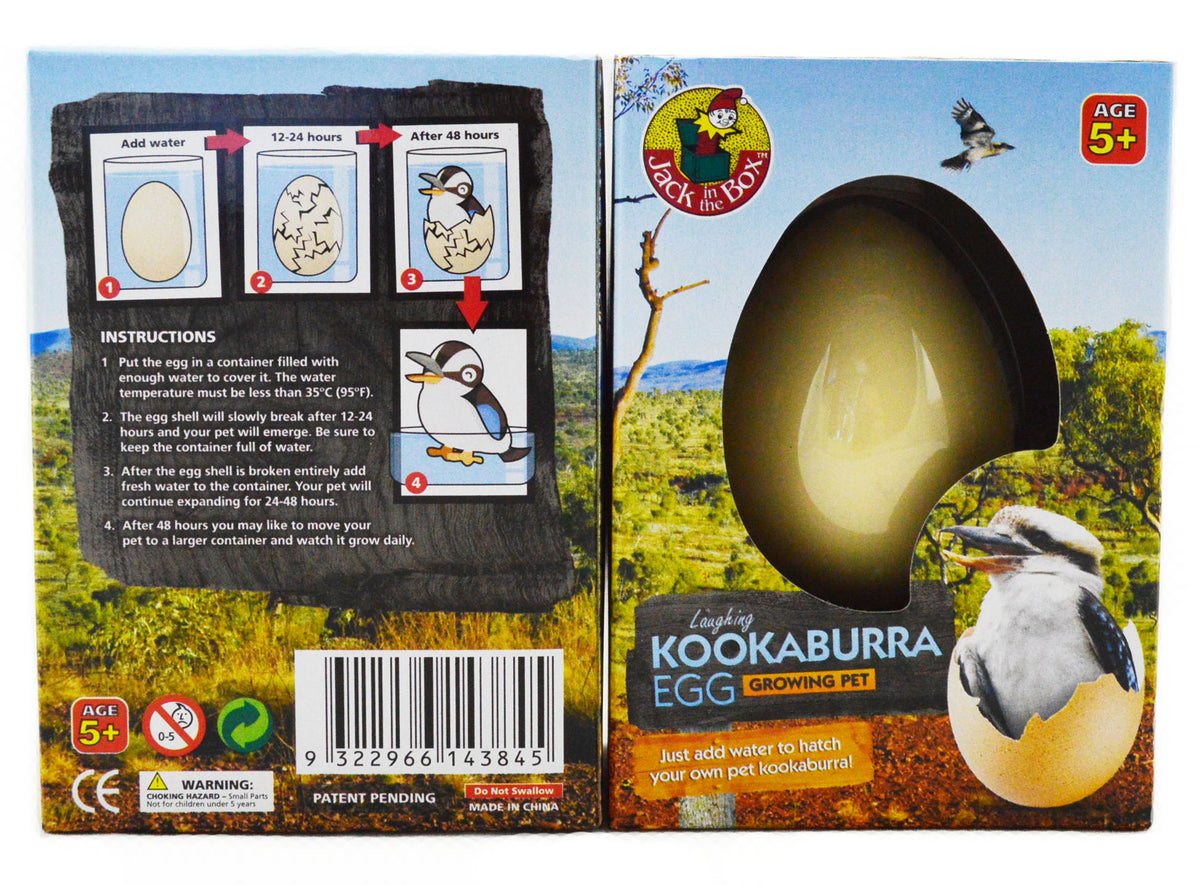 Growing Pet Kookaburra Egg 5.5cm Plato's Wonder. Create. Discover