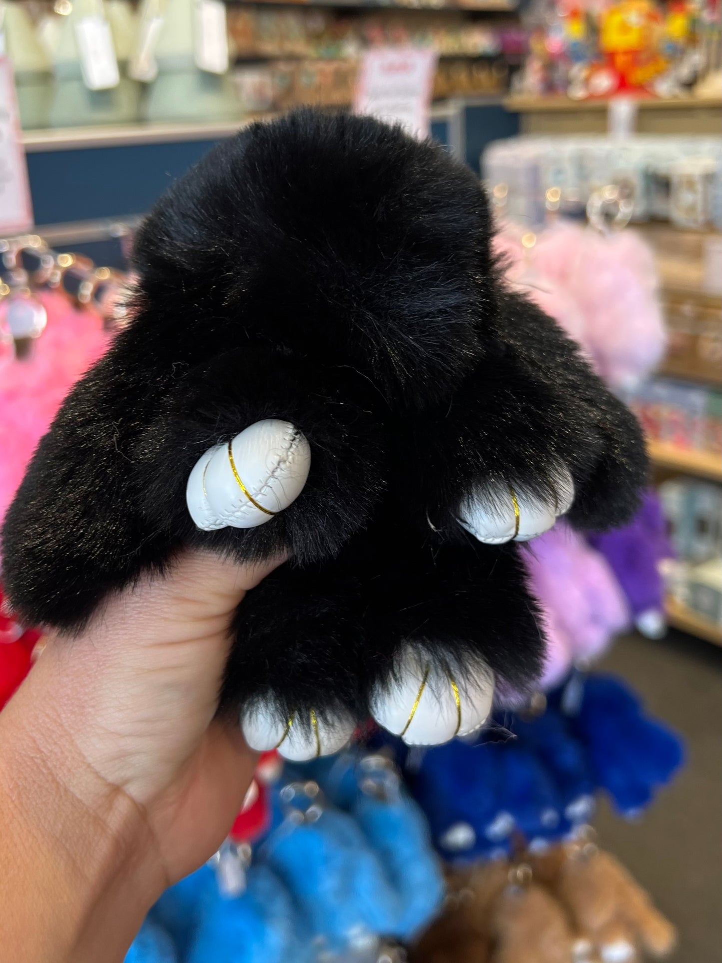 Bunny Keychain Faux Fur Assorted Colours