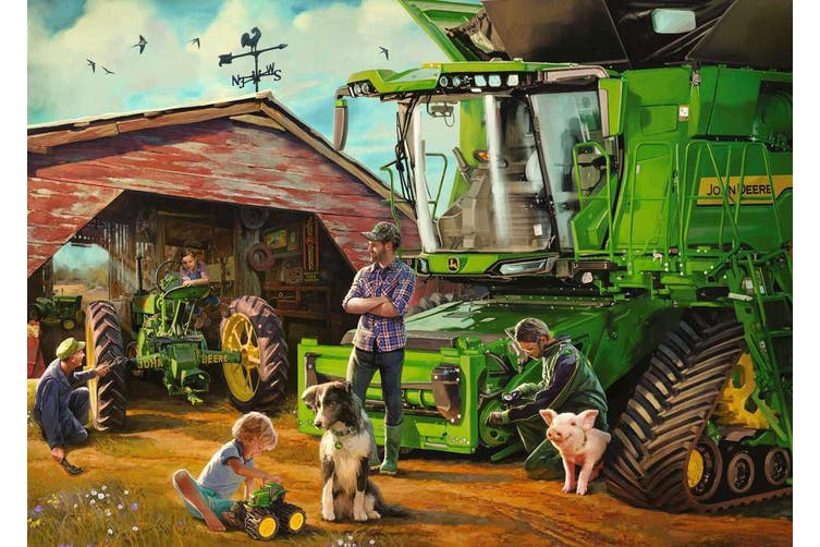 Ravensburger 1000pc Jigsaw Puzzle John Deere Then & Now