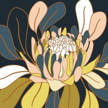 Kirsten Katz Small Greeting Card Protea Majestic