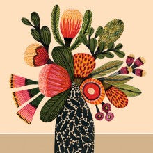 Kirsten Katz Small Greeting Card Native Flora Vase