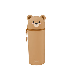 Legami Kawaii 2 in 1 Soft Silicone Pencil Case - Teddy Bear