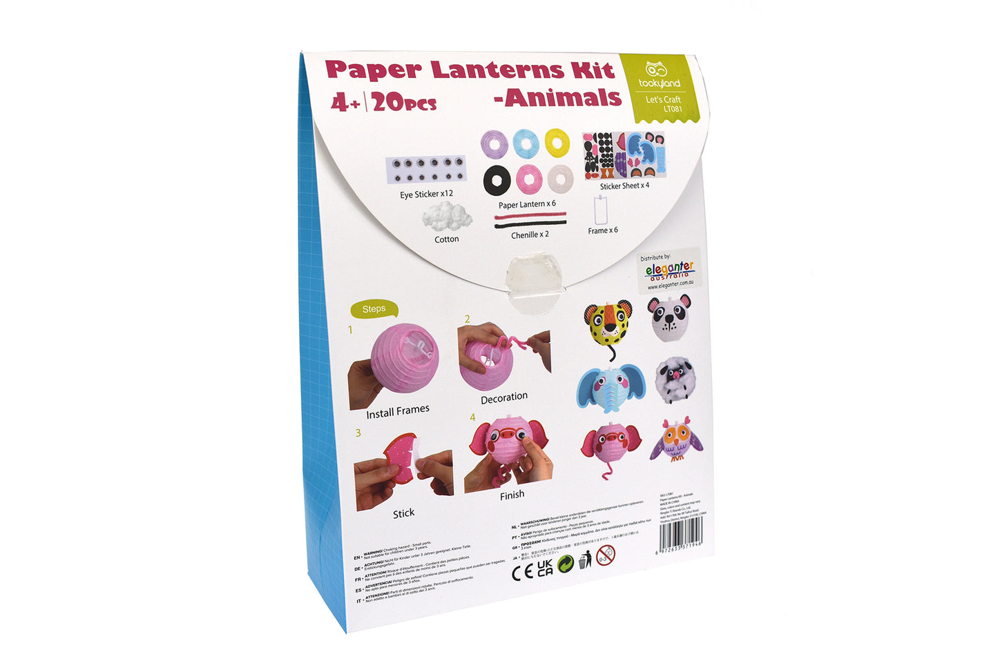 Tooky Toys Paper Lantern Animals Craft Kit