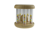 Wooden Rattle With Rainbow Beads Calm & Breezy
