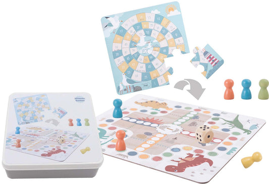 2 in 1 Game in a Tin Box inc Ludo and Game of Goose