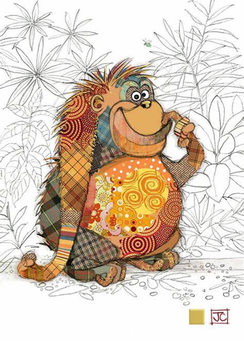 Bug Art Greeting Card Obi Orangutan