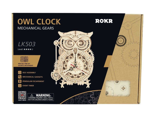 Rokr Mechanical Time Owl Clock