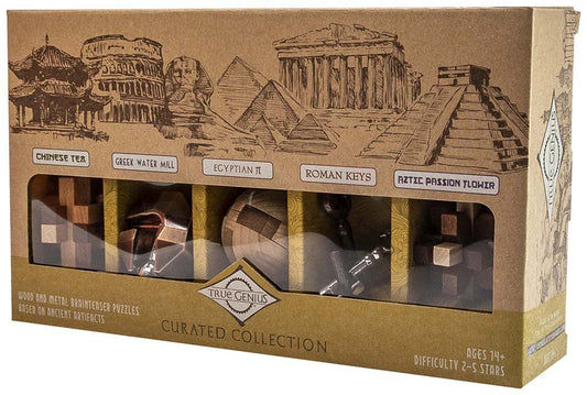 True Genius Curated Collection 5 Assorted Brainteasers