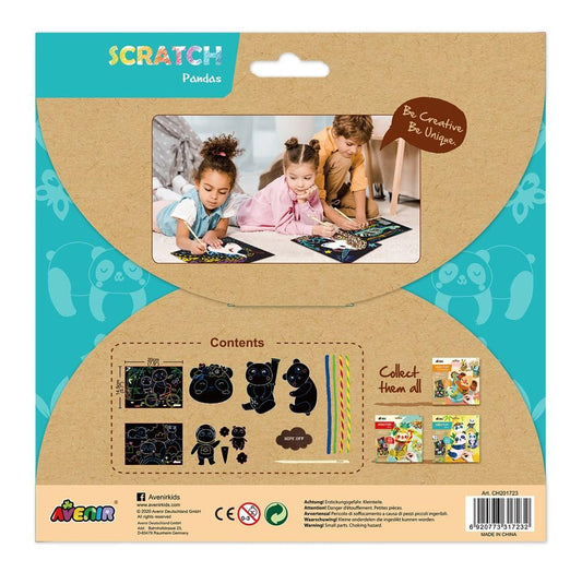 Avenir Scratch and Reveal Pandas