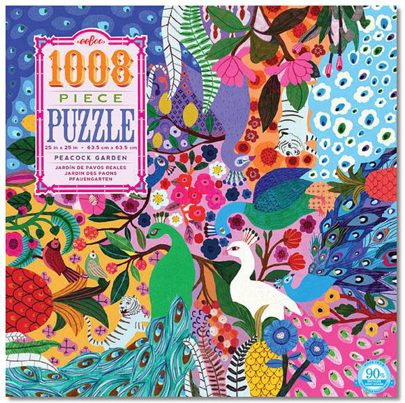 eeBoo 1000pc Jigsaw Puzzle Peacock Garden
