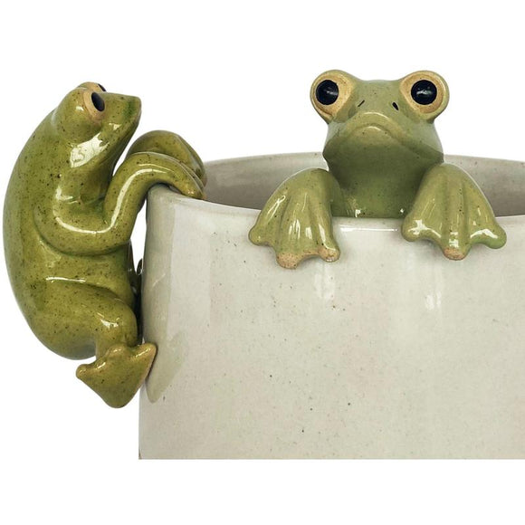 Frog Pot Hanger Light Green or Dark Green Assorted 8cm