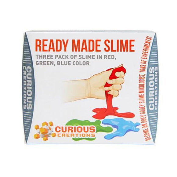 Curious Creations Ready Made Slime Pack of 3 Colours