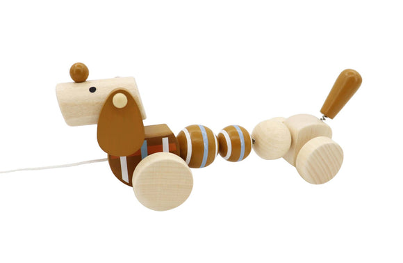 Pull Along Wooden Sausage Dog Dachshund Calm & Breezy