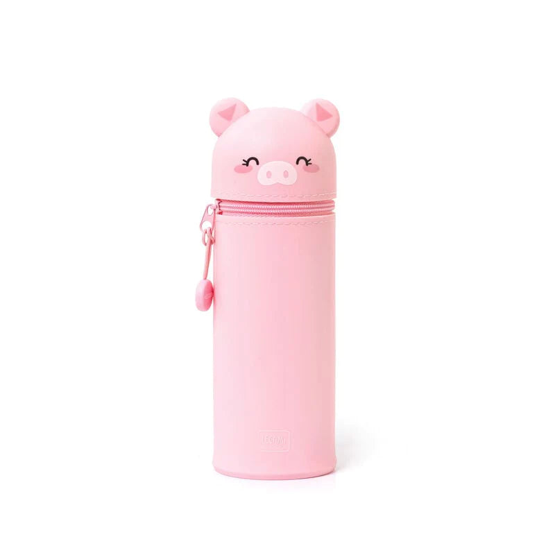 Legami Kawaii 2 in 1 Soft Silicone Pencil Case - Piggy